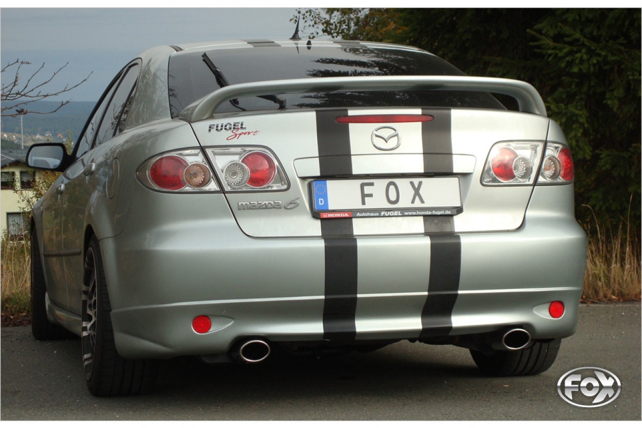 Fox Duplex Auspuff Sportauspuff Endschalldämpfer für Mazda 6 GG/GY kein facelift