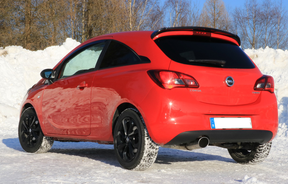 Fox Auspuff Sportauspuff Sportendschalldämpfer für Opel Corsa E 1,4l Turbo