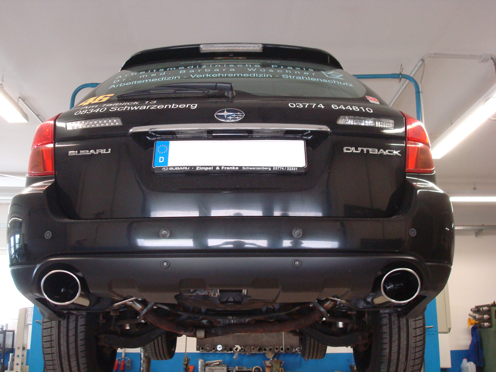 Fox Duplex Auspuff Sportauspuff Endschalldämpfer für Subaru Legacy Outback Kombi