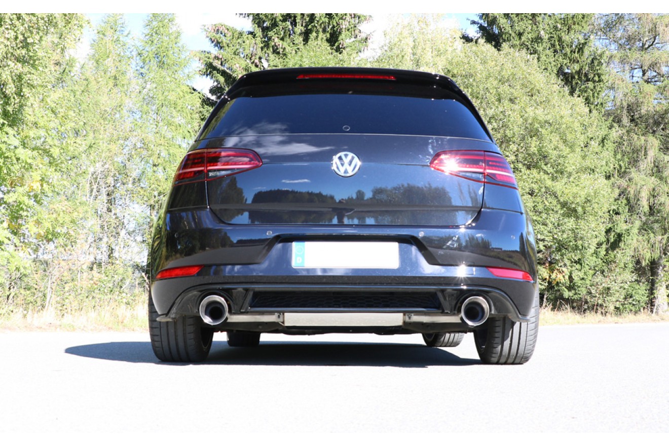 Fox Duplex Auspuff Sportauspuff Endschalldämpfer für VW Golf 7 2,0l GTI Face+TCR