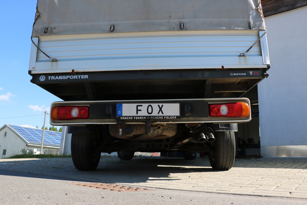 Fox Auspuff Sportauspuff Komplettanlage für VW T5 Pritsche Doppelkabine  2.0l TDI