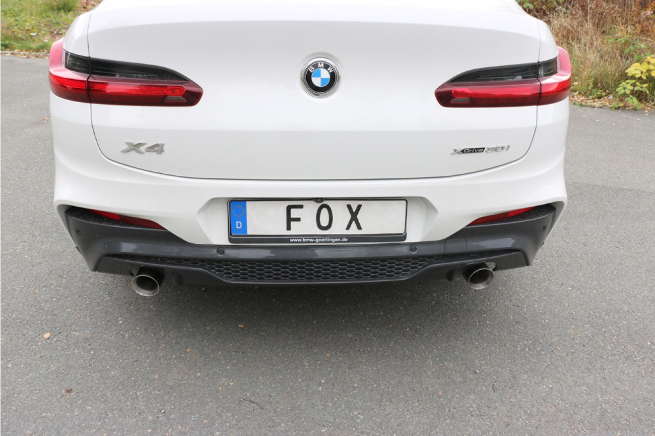 Fox Duplex Auspuff Sportauspuff Komplettanlage für BMW X4 G02 30i 2,0l 185kW