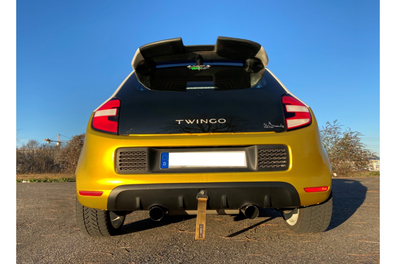 Fox Duplex Auspuff Sportauspuff Endschalldämpfer für Renault Twingo III 4-Türer