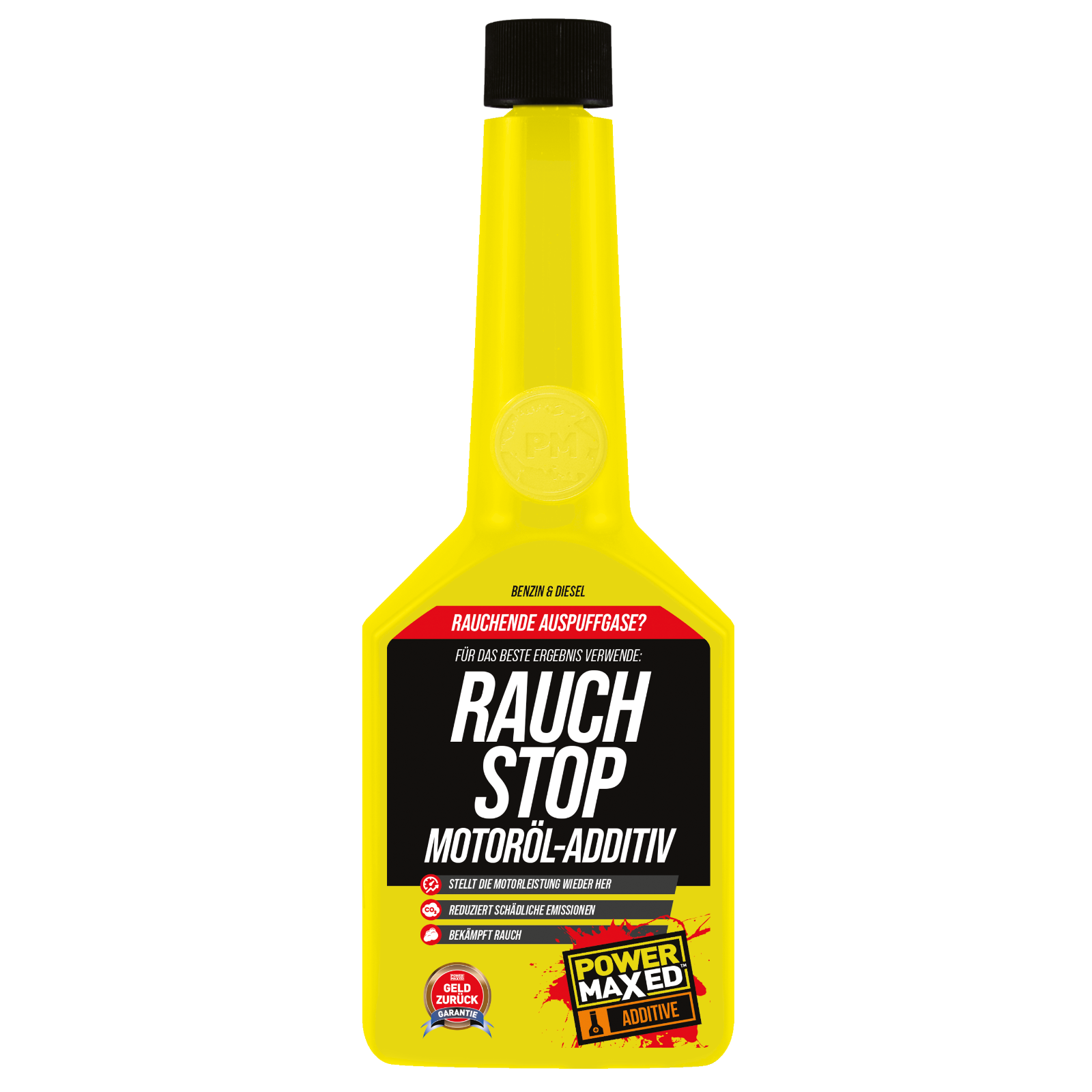 powermaxed-rauch-stop-motoroel-additiv-flasche-vorne