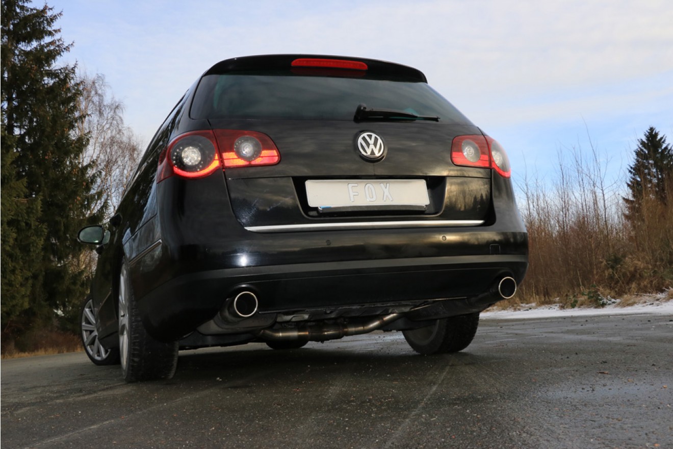 Fox Duplex Auspuff Sportauspuff Endschalldämpfer für VW Passat 3C 4-Motion 3.2l